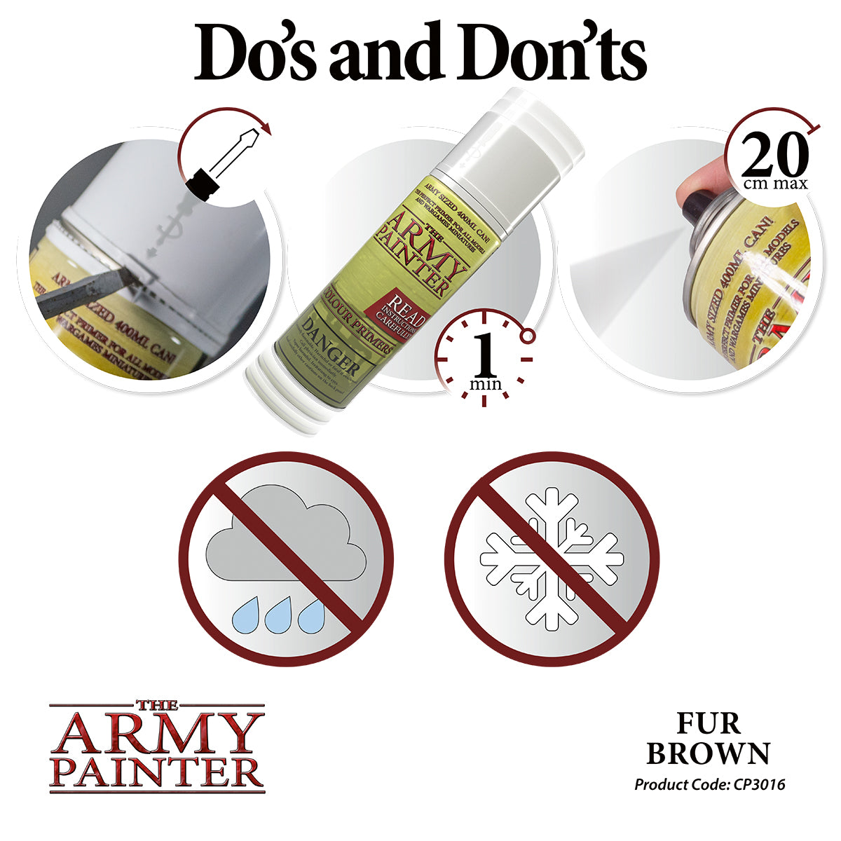 Army Painter Colour Primer - Fur Brown | 2530161111119