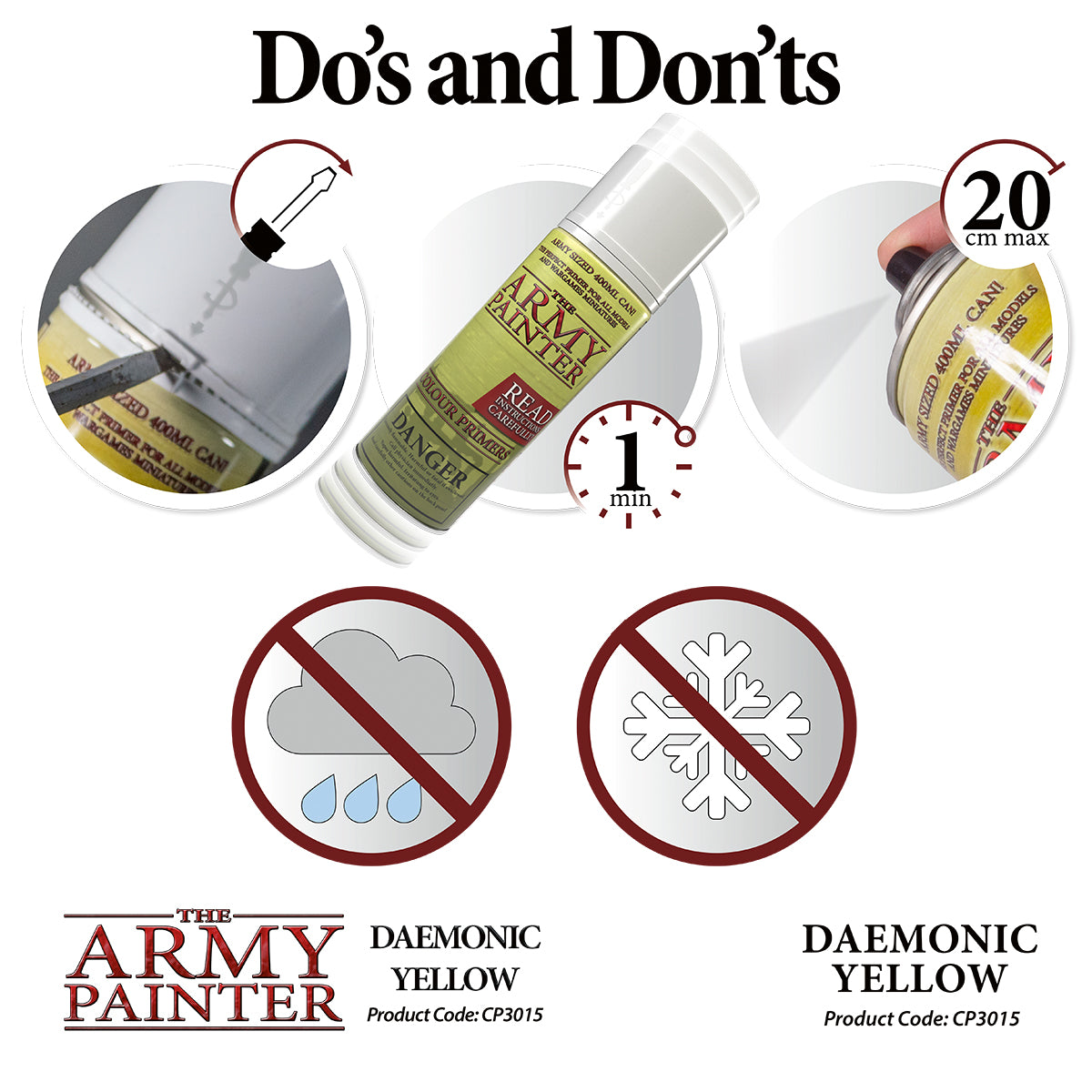 Army Painter Colour Primer - Daemonic Yellow | 2530151111112