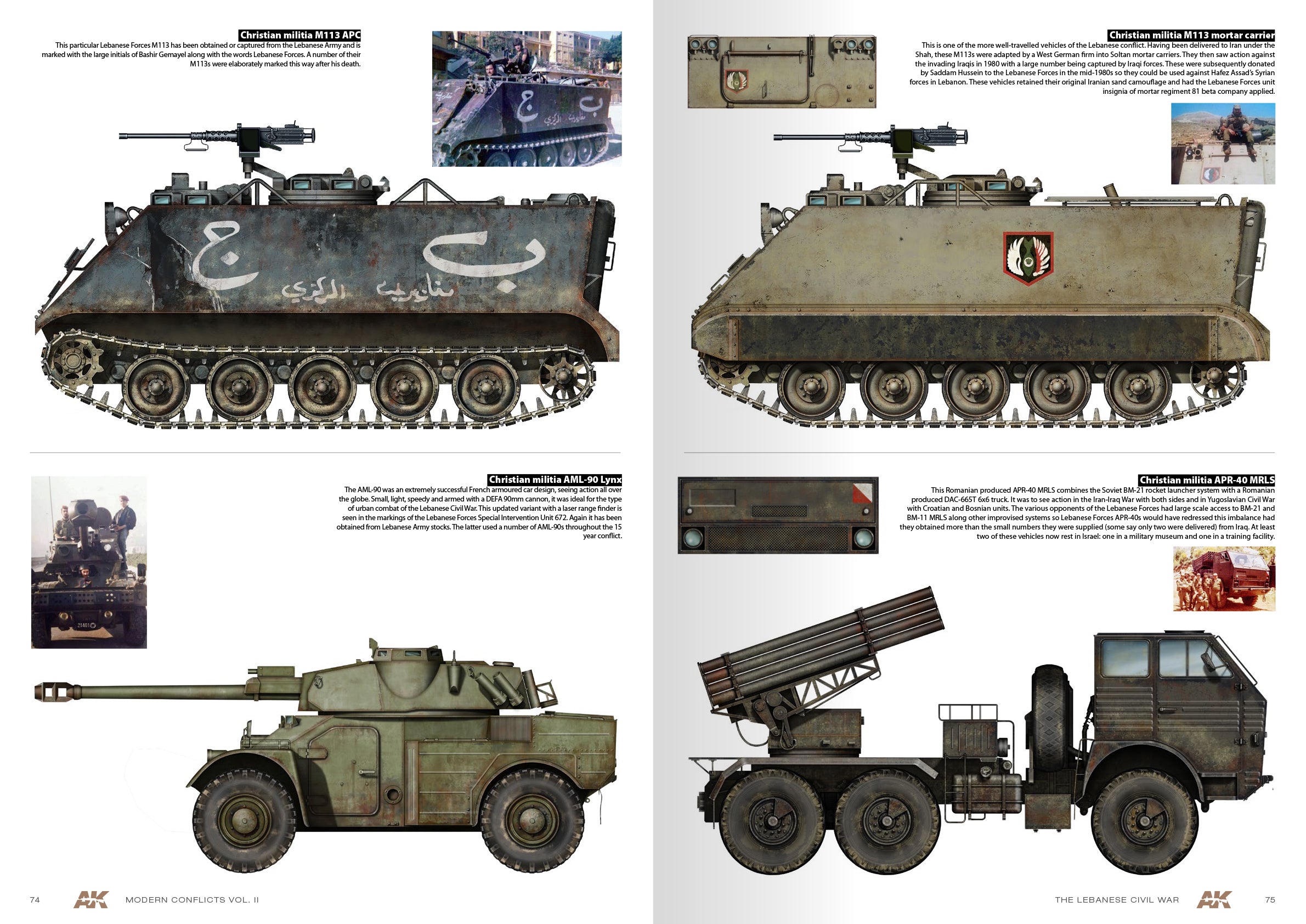 AK Interactive Wars in Lebanon Vol.2 - Modern Conflicts Profile Guide Vol.II