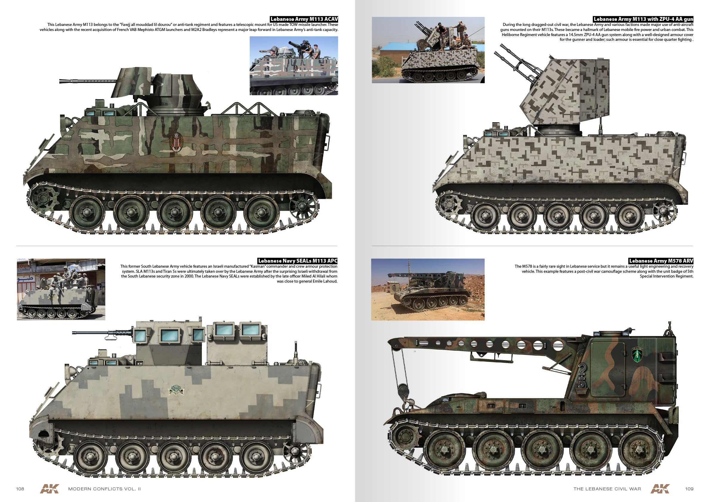 AK Interactive Wars in Lebanon Vol.2 - Modern Conflicts Profile Guide Vol.II