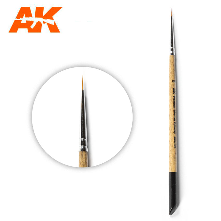 AK Interactive Premium Siberian Kolinsky Brush 2/0 | 8435568308084