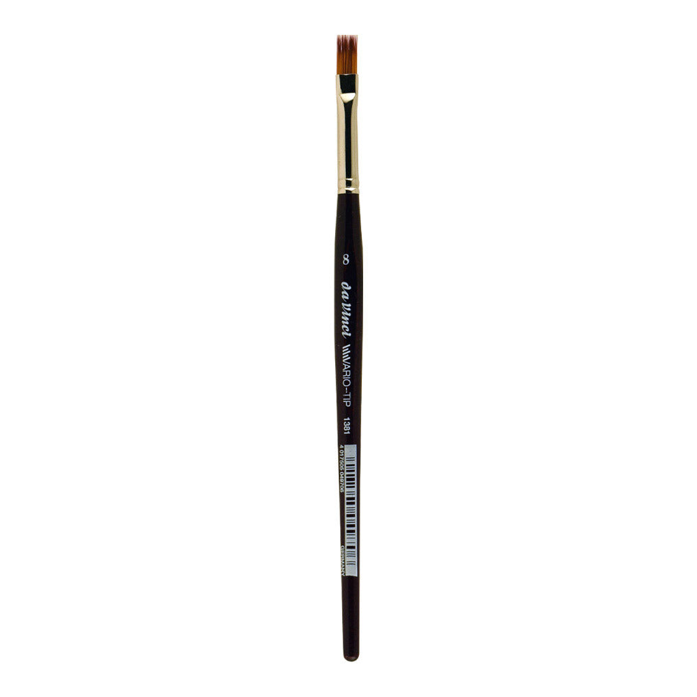 Da Vinci VARIO Series 1381,TIP flat, mixture of NOVA and TOP-ACRYL fibres in different lengths, Size:8 | 4017505049706