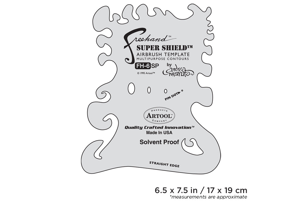 IWATA Artool #6 Super Shield Freehand Airbrush Template by Andrea Mistretta | 758240003168