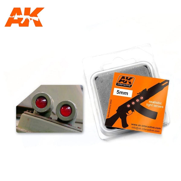 AK Interactive Red 5mm Lenses