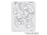 IWATA Artool Return of Skullmaster Screamin II Freehand Airbrush Template by Craig Fraser | 758240138181