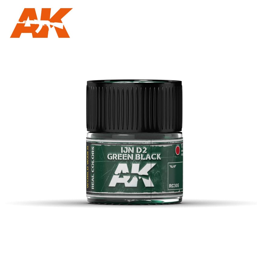 AK Interactive Real Colors IJN D2 Green Black 10ml | 8436564926067