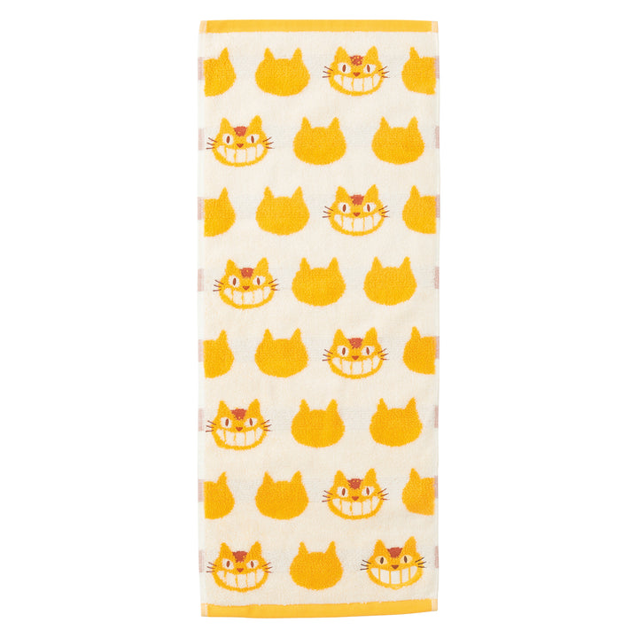 Marushin Studio Ghibli Silhouette Towel Series Catbus - (Face Towel) 'My Neighbor Totoro', Size: 13" x 31.5" | 4992272649277