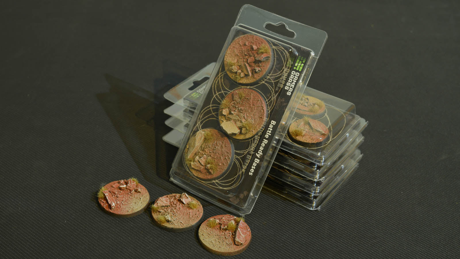 Gamers Grass Battle Ready Bases - Badlands - Round 50mm (x3) | 738956788825
