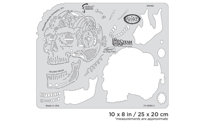 IWATA Artool Steam Driven Sprung Freehand Airbrush Template by Craig Fraser | 758240151067