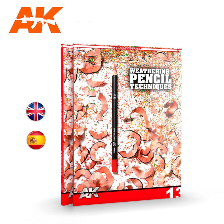 AK Interactive Learning Series #13 Técnicas de Envejecimiento con Lápices - Spanish | 8435568312814