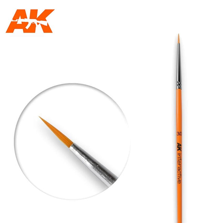 AK Interactive Round Brush 3/0 Synthetic | 8436535576017