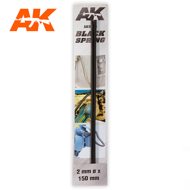 AK Interactive Black Spring 2mm | 8435568326347