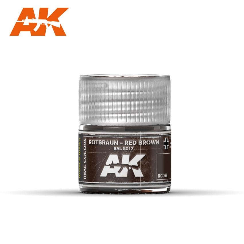 AK Interactive Real Colors Rotbraun-Red Brown RAL 8017 10ml | 8436564923011