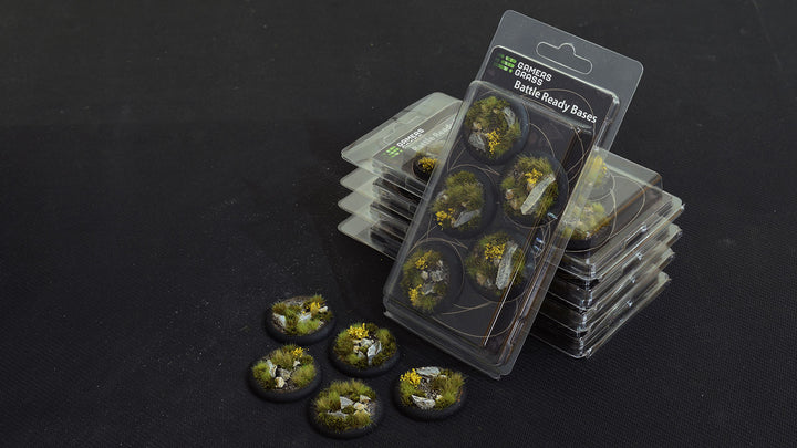 Gamers Grass Battle Ready Bases - Highland - Round Lip 40mm (x5) | 738956788542