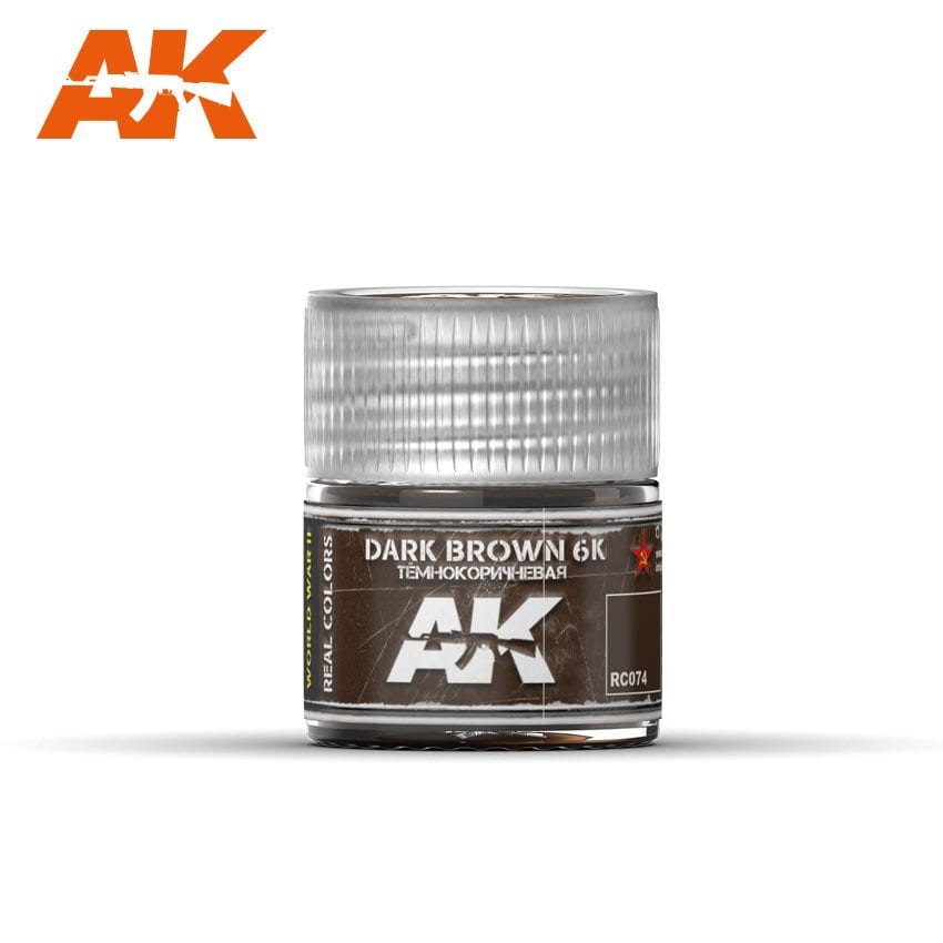 AK Interactive Real Colors Dark Brown 6K 10ml | 8436564923073