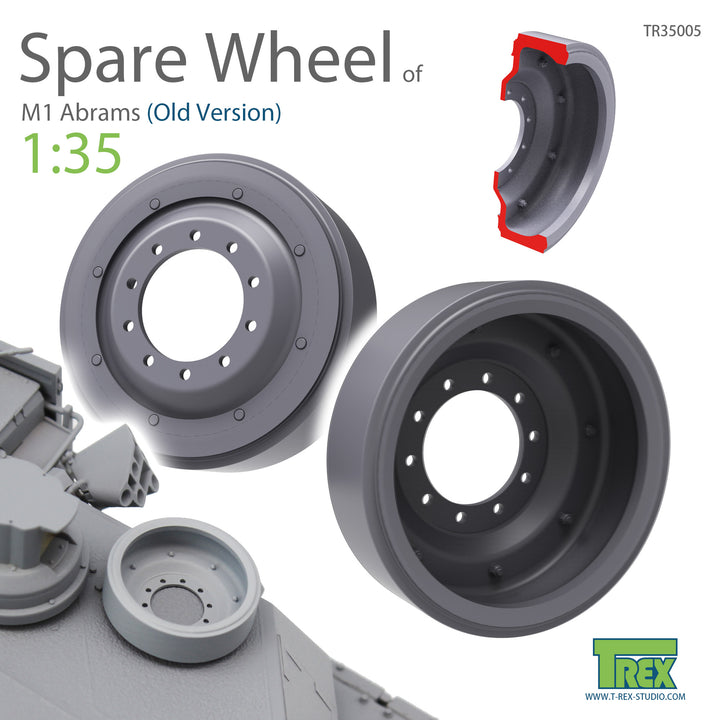 T-Rex Studio 1/35 M1 Abrams Spare Wheel Set Old Versino (3 pieces) | 6973984750268
