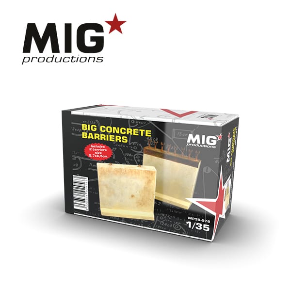 MIG 1/35 Big Concrete Barriers Irak Military Type | 8436564929563