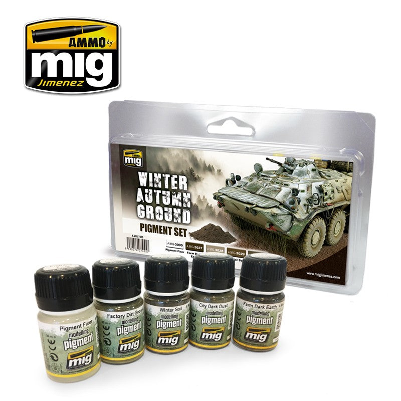 Ammo Mig Winter-Autumn Ground Pigment Set | 8432074074557