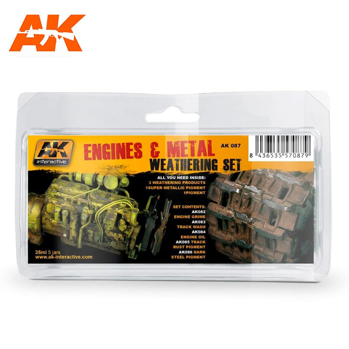 AK Interactive Engines And Metal Weathering Set | 8436535570879