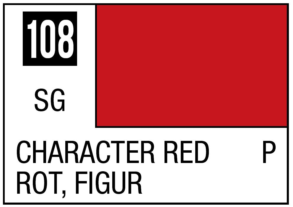 Mr Hobby Mr. Color 108 - Character Red (Semi-Gloss/Primary) - 10ml | 4973028635461