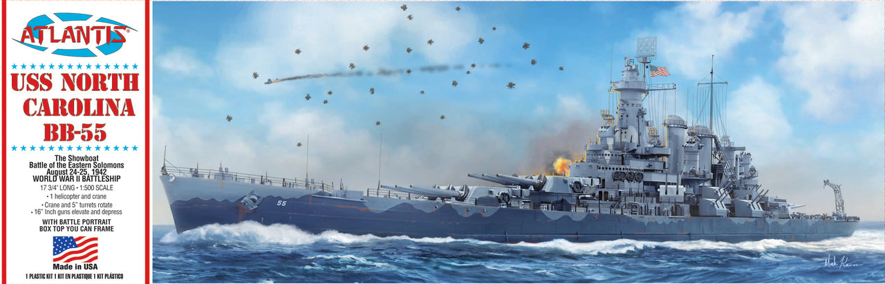 Atlantis 1/500 USS North Carolina BB-55 Battleship | 850002740684