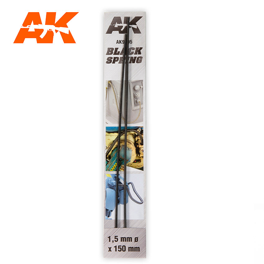 AK Interactive Black Spring 1.5mm [Sale ends when item is out of stock] | 8435568326361