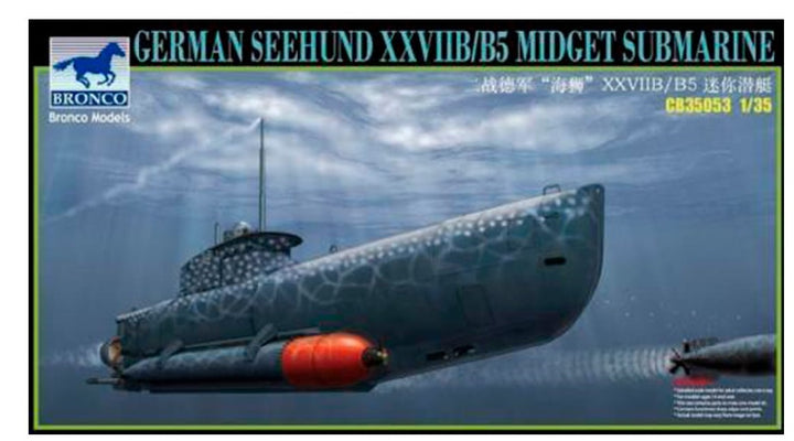 Bronco Models 1/35 German Seehund XXVII B/B5 Midget Submarine (2 in 1) | 4544032673826