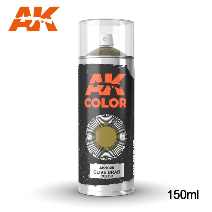 AK Interactive Olive Drab color - Spray 150ml | 8436564926487