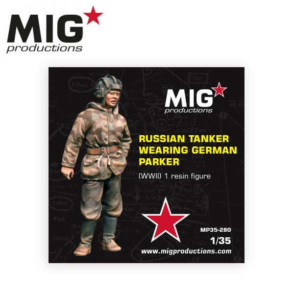 MIG 1/35 Russian Tanker Wearing German Parker (WWII) | 8436564928023