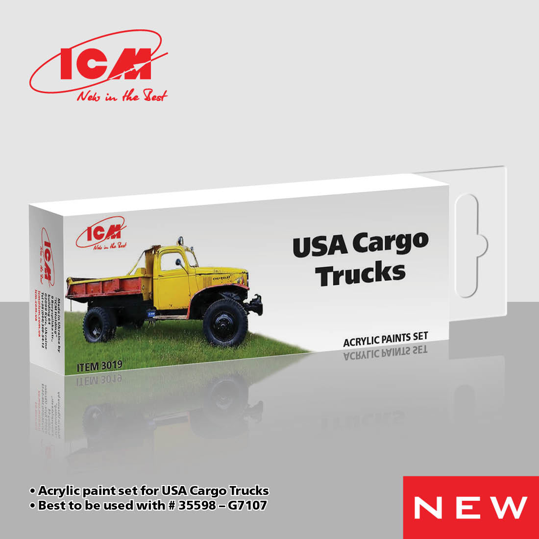 ICM Acrylic Paint Set for USA Cargo Trucks | 4823044409136