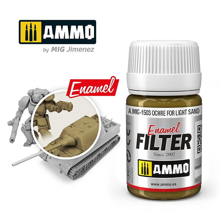 Ammo Mig Ochre for Light Sand Filter | 8432074015031