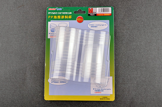 Master Tools PP Paint Cup with Lid - M-size 42cc X 10pcs | 9580208099927