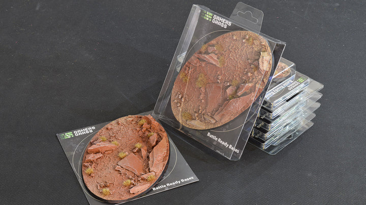 Gamers Grass Battle Ready Bases - Badlands - Oval 170mm (x1) | 738956789044