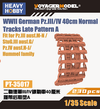 Heavy Hobby 1/35 WWII German Pz.III/IV 40cm Normal Tracks Late Pattern A | 6973146480231