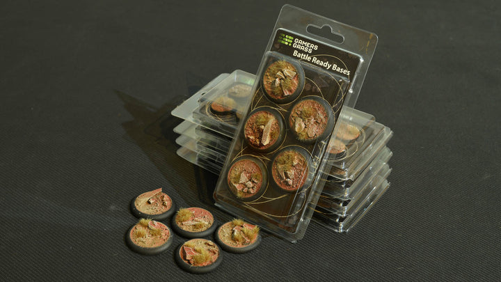Gamers Grass Battle Ready Bases - Badlands - Round Lip 40mm (x5) | 738956788900
