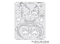 IWATA Artool Return of Skullmaster Frontal II Freehand Airbrush Template by Craig Fraser | 758240138167
