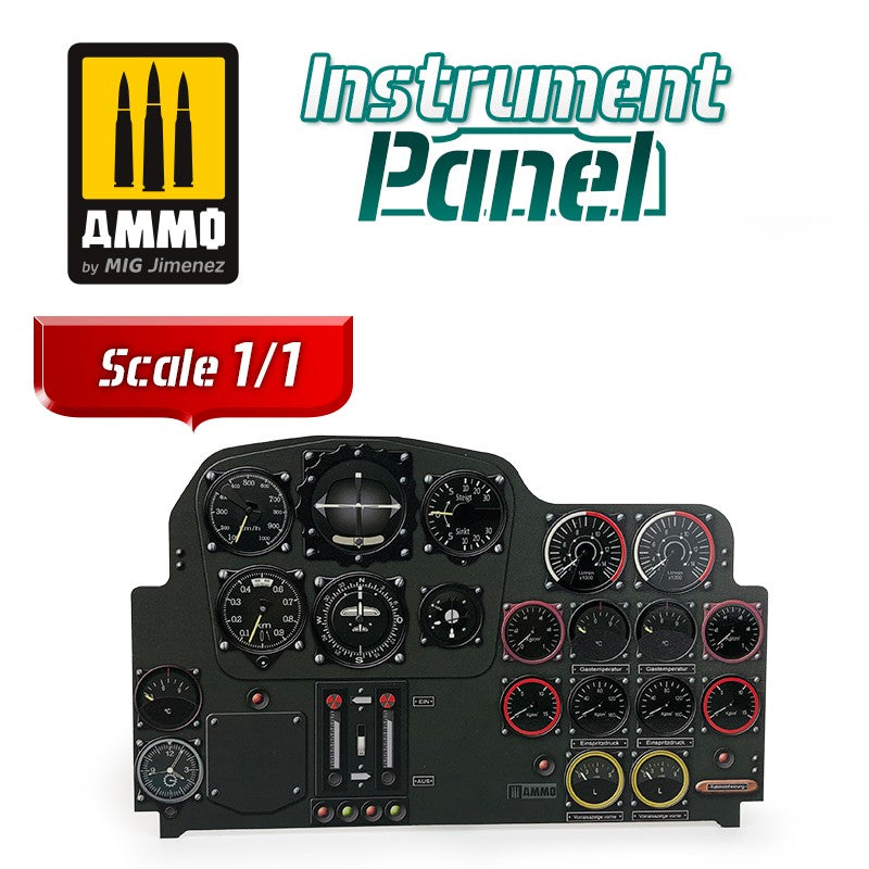 Ammo Mig Messerschmitt Me 262 A1 - Instrument Panel 1/1 Scale 2D Print On MDF | 8432074082866