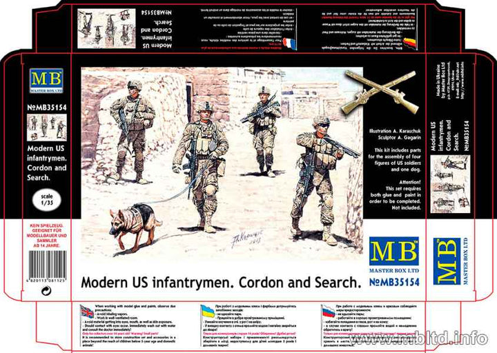 MASTER BOX 1/35 Modern US infantrymen. Cordon and Search | 4820113081125