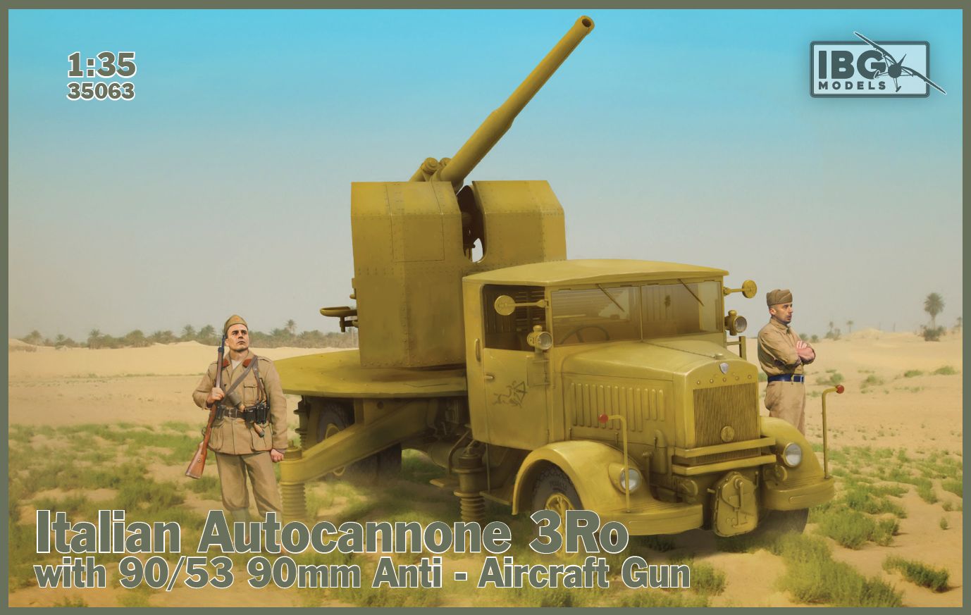 IBG Models 1/35 Italian Autocannone 3Ro with 90/53 90mm Anti - Aircraft Gun | 5907747901650