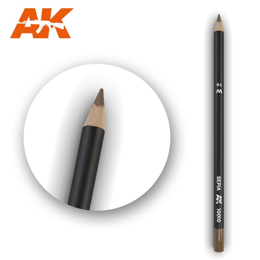 AK Interactive Weathering Pencil - Sepia (Box - 5 Units) | 8436564929112