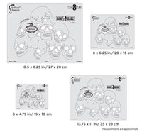 IWATA Artool Bone Headz Eight DeadFreehand Airbrush Template by Mike Lavallee | 758240003328