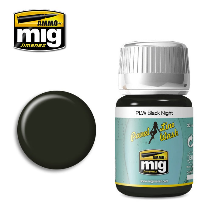 Ammo Mig Black Night Panel Line Wash | 8432074016113