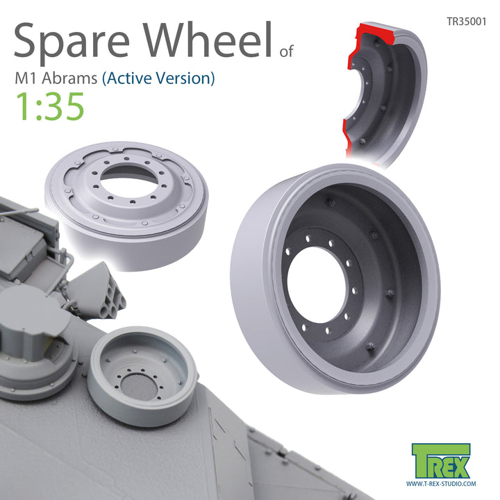 T-Rex Studio 1/35 M1 Abrams Spare Wheel Set (3 pieces) | 6973984750251