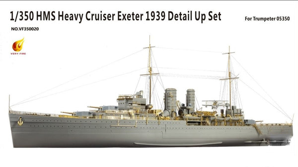Very Fire 1/350 HMS Heavy Cruiser Exeter 1939 Detail Up Set (For Trumpeter 05350)
