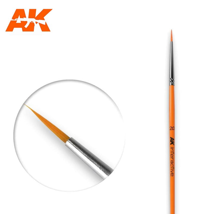 AK Interactive Round Brush 2/0 Synthetic | 8436535576024