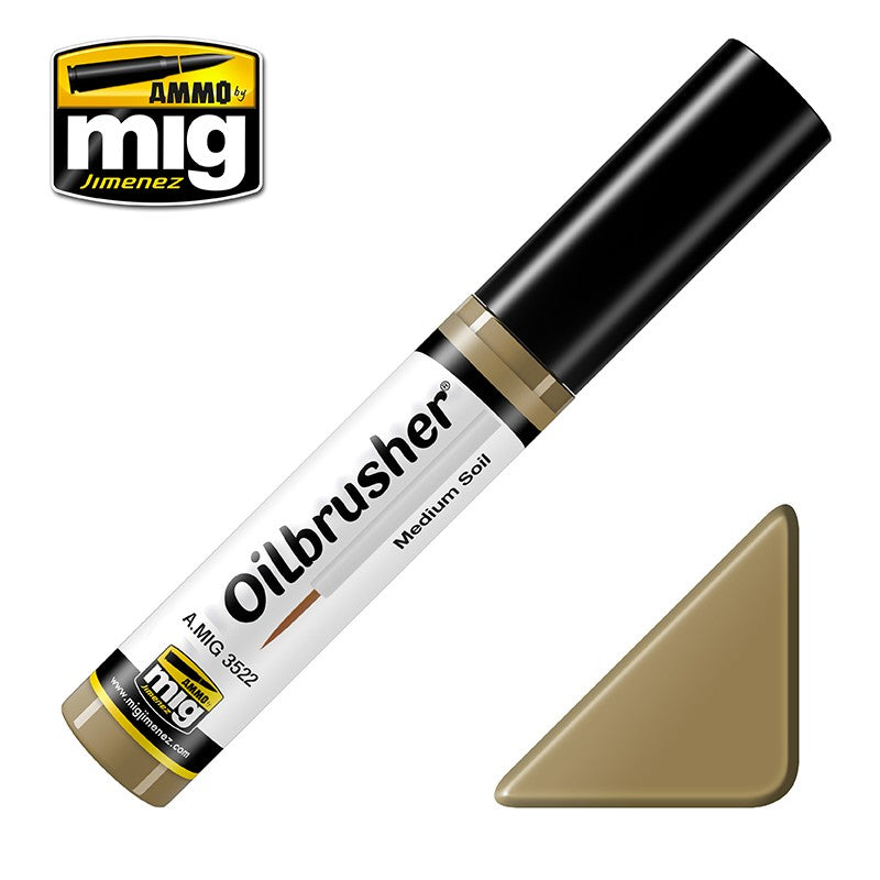 Ammo Mig Oilbrusher - Medium Soil | 8432074035220
