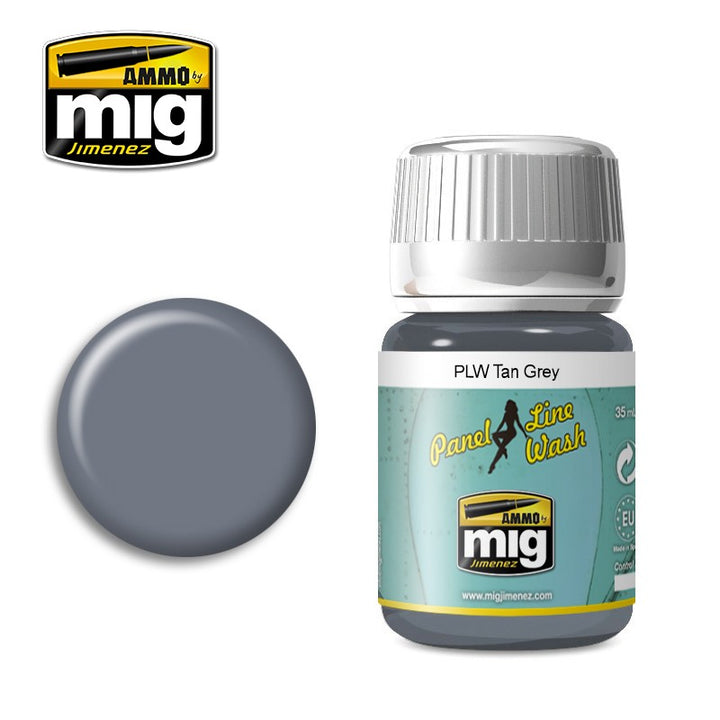 Ammo Mig Tan Grey Panel Line Wash | 8432074016106