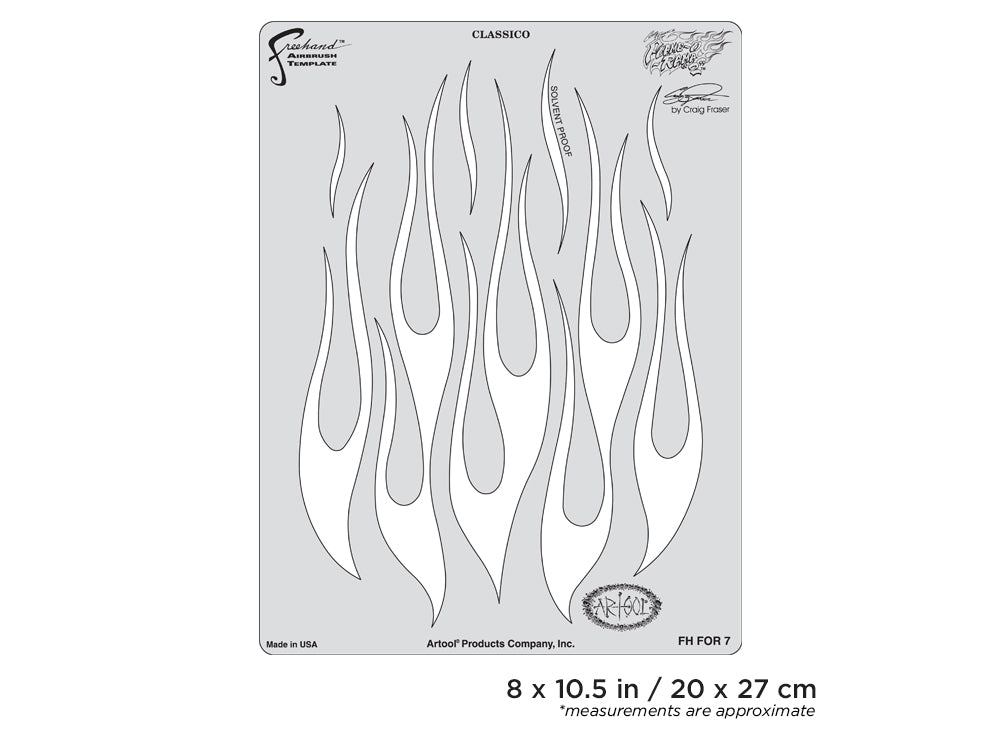 IWATA Artool Flame-o-rama 2 Classico Freehand Airbrush Template by Craig Fraser | 758240038436