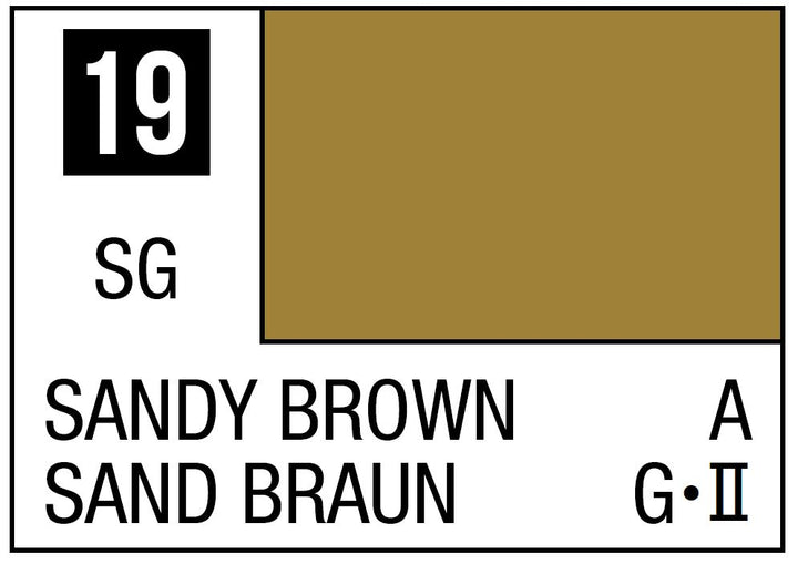 Mr Hobby Mr. Color 19 - Sandy Brown (Semi-Gloss/Aircraft) - 10ml | 4973028535785