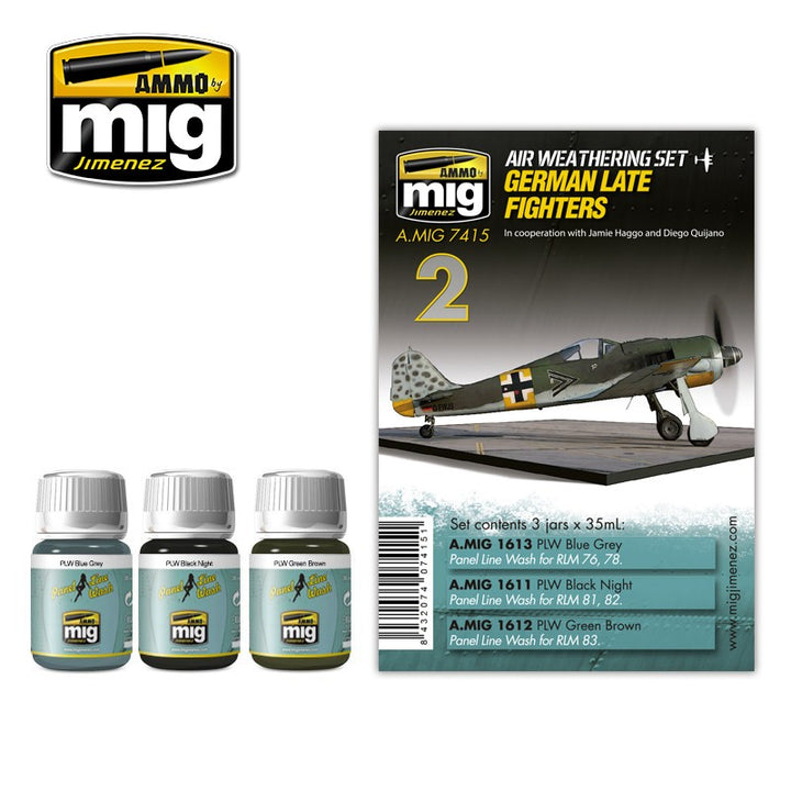 Ammo Mig German Late Fighters Air Weathering Set | 8432074074151